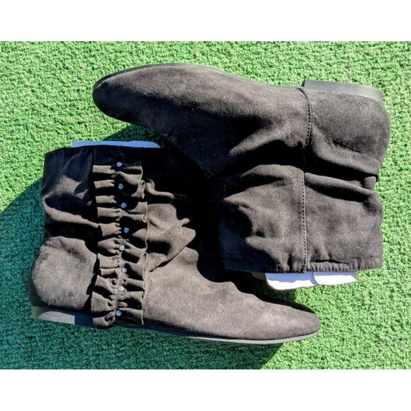 Dream Out Loud Selena Gomez Tatianna Black Ankle Booties Ribbon Strap Sz 7M EUC - Picture 6 of 7